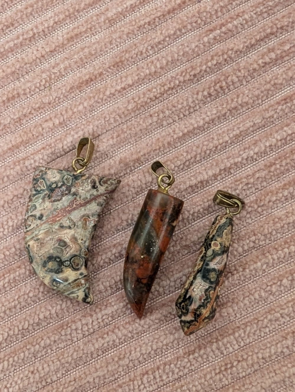 Natural Jasper Stone Necklace Pendants